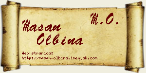 Mašan Olbina vizit kartica